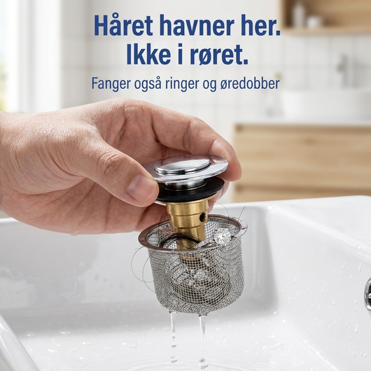 ClogStop - Fanger håret. Redder avløpet.